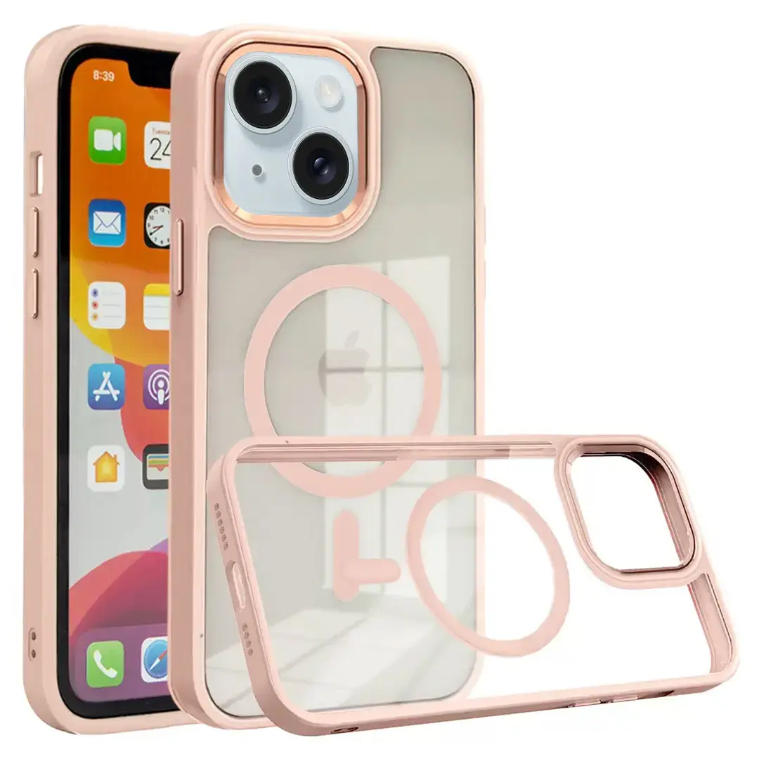 iPhone 15 Plus/iPhone 14 Plus Magsafe Clear Eco Twotone Case Rose Gold